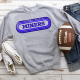 Miners Retro Team Oval DTF Print