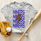 Miners Baseball Bolt DTF Print