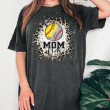 Mom of Both Softball Baseball Leopard DTF Print