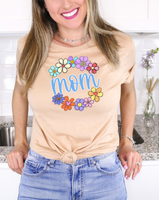 Mom Spring Flower Circle DTF Print