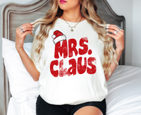 Mrs Claus Stacked Grunge DTF Print