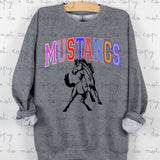 Rainbow Mustangs DTF Print