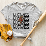 Mustangs Baseball Bolt DTF Print