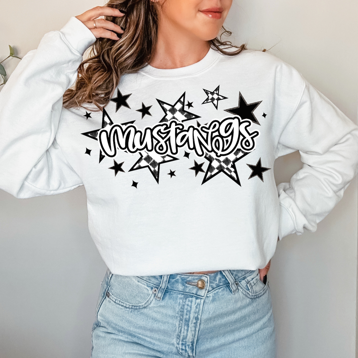 Mustangs Retro Star DTF Print