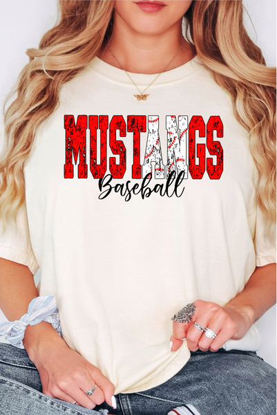 Mustangs Sport Grunge DTF Print