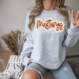 Mustangs Outline DTF Print
