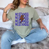 Mustangs Baseball Bolt DTF Print