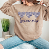 Buccaneers Checker Heart Trio DTF Print