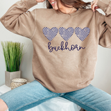 Buckhorn Checker Heart Trio DTF Print