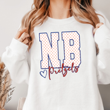 Faux Glitter NB Pretzels Doodle DTF Print