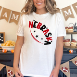 Nebraska Star Football DTF Print