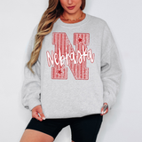 Nebraska Stripes Varsity Team DTF Print