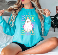 Neon Boo Ghost DTF Print