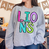 Neon Doodle Legacy Lions DTF Print