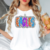 Neon Eagles Dotted Doodle DTF Print