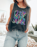 Neon Pool Junkie DTF Print