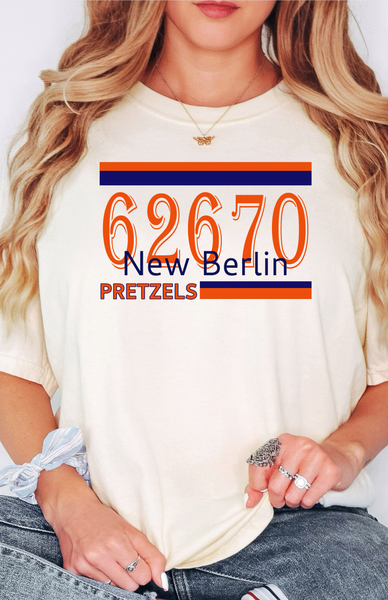 New Berlin Pretzels Zip Code DTF Print