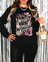 New Year Wishes Midnight Kisses DTF Print