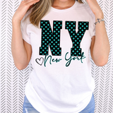 Faux Glitter New York Doodle DTF Print