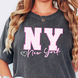 Faux Glitter New York Doodle DTF Print