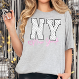 Faux Glitter New York Doodle DTF Print