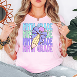 Back To School Repeat Pastel Purple Pencil Middle High DTF Print