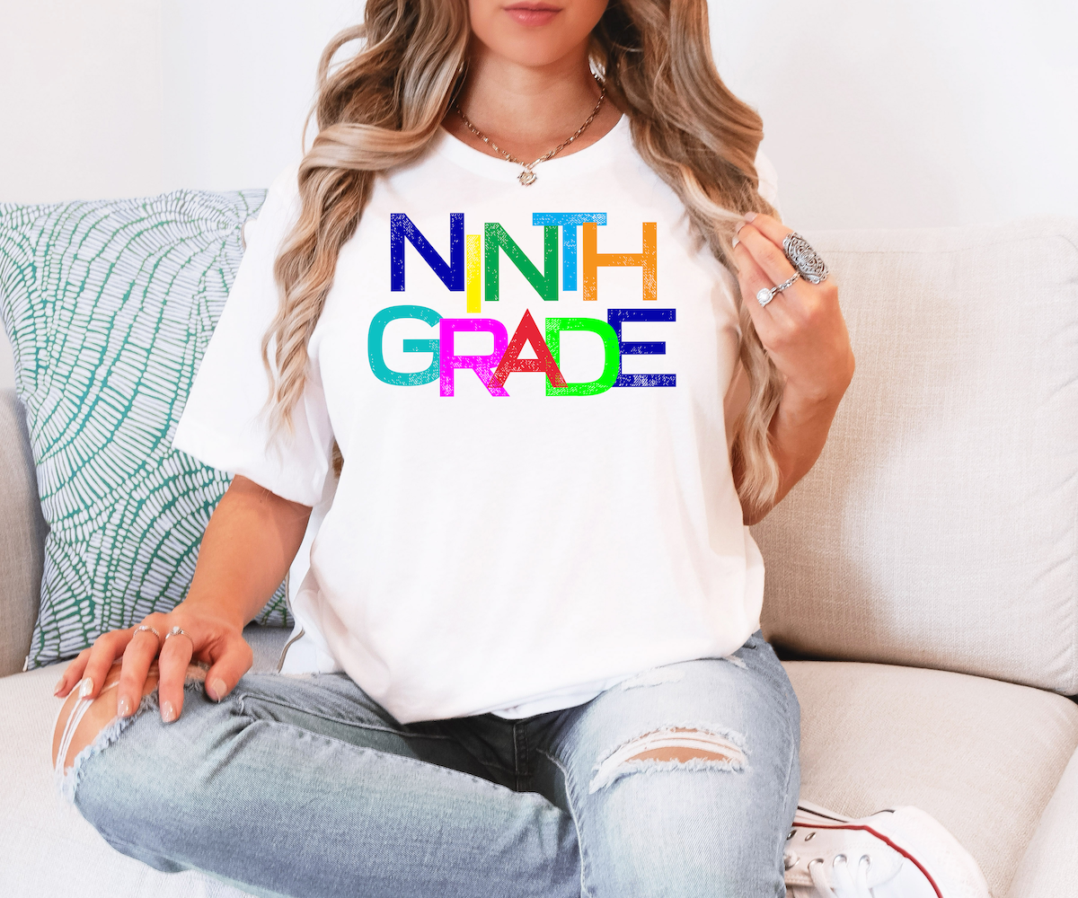 Back To School Funky Colors Middle-High DTF Print