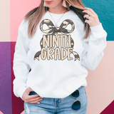 Ninth Grade Grey Camo Bow DTF Print