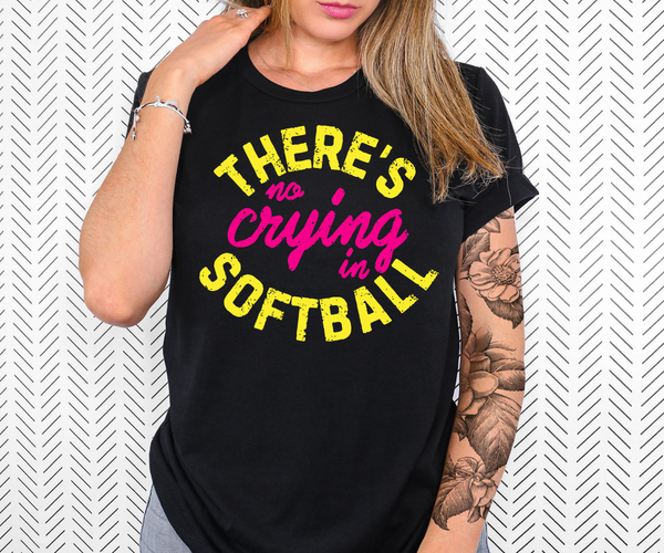 No Crying in Softball DTF Print