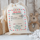 Personalized North Pole Mail Service Santa Sack DTF Print
