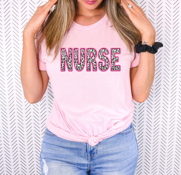 Nurse Pink Stitch DTF Print