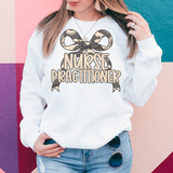 Nurse Practitioner Grey Camo Bow DTF Print
