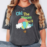 Oh The Places Youll Go Hot Air Balloon DTF Print