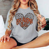 Oklahoma Faux Glitter Heart DTF Print