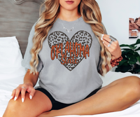 Oklahoma Faux Glitter Heart DTF Print