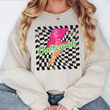 Ooltewah Checker Bolt Distressed DTF Print