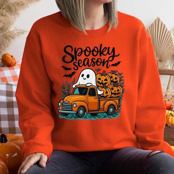 Spooky Season Ghost Truck DTF Print