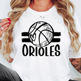 Orioles Basketball with Heart DTF Print
