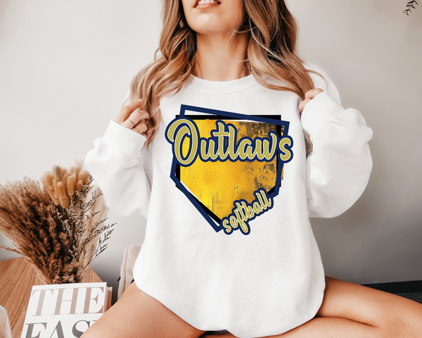 Outlaws Softball DTF Print