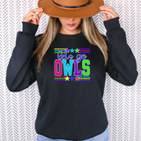 Owls Lets Go Multi Color DTF Print