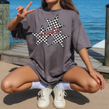 Owls Checker Star Trio DTF Print