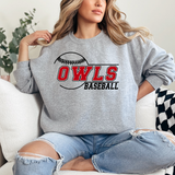 Owls Baseball 01 DTF Print