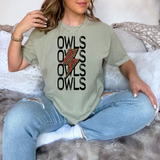 Owls Baseball Bolt DTF Print
