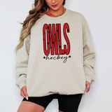 Owls Hockey Star Power Team Sports DTF Print