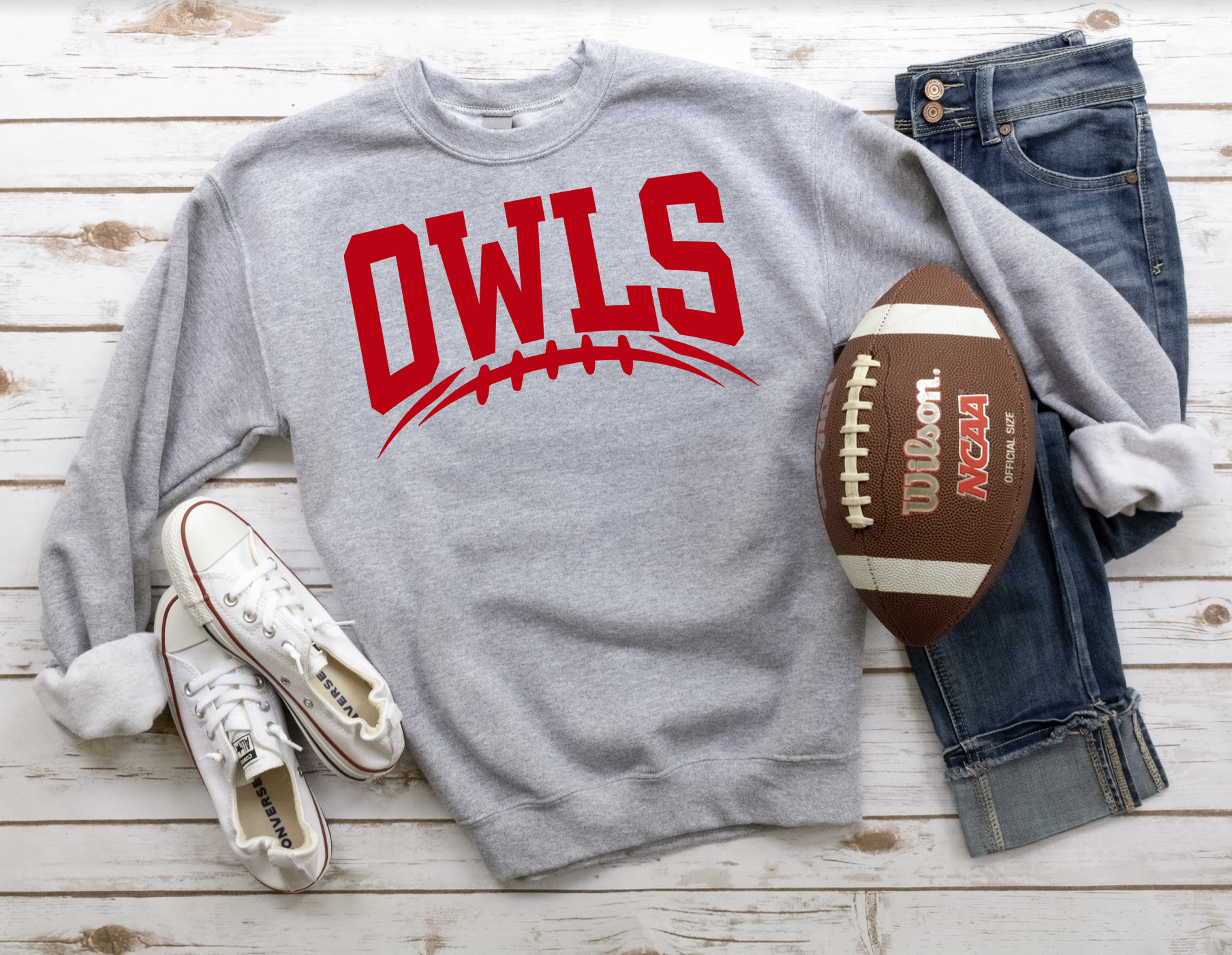 Owls Football Arched DTF Print