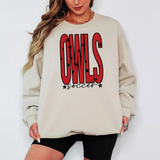 Owls Soccer Star Power Team Sports DTF Print