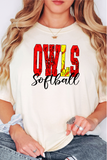 Owls Sport Grunge DTF Print