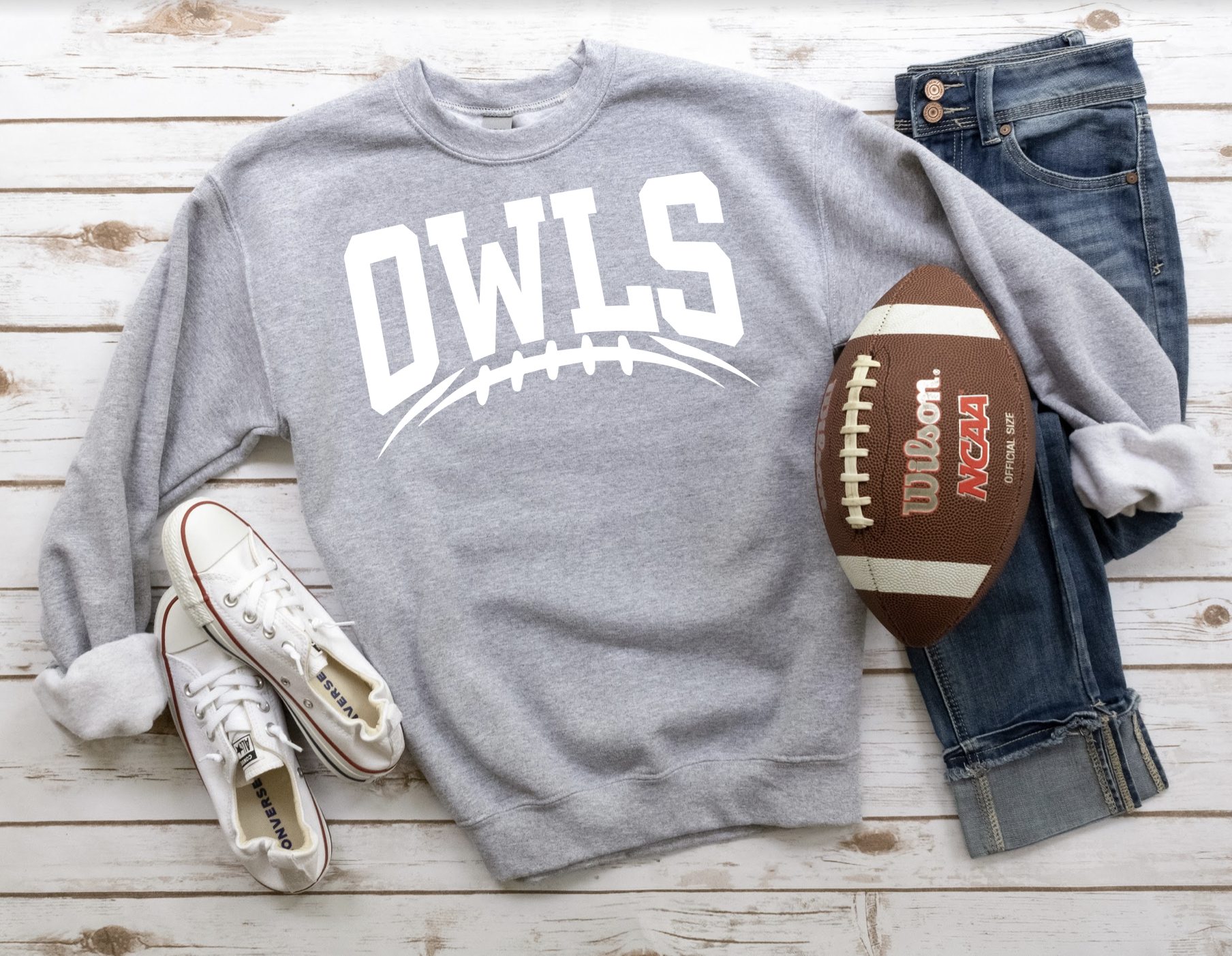 Owls Football Arched DTF Print