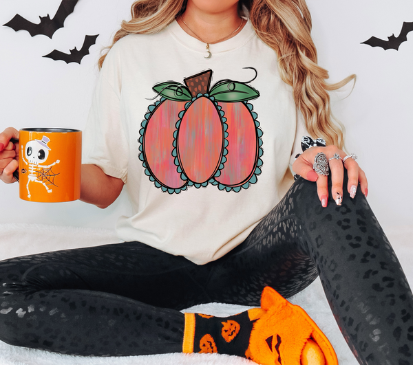 Painted Pumpkin DTF Print