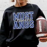 Palmetto  Mustangs Varsity Glitter Effect DTF Print